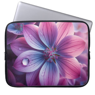 Lilac Floral Pink and Purple Laptop Sleeve
