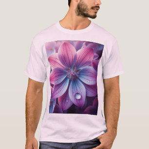 Lilac Floral Purple and Pink T-Shirt