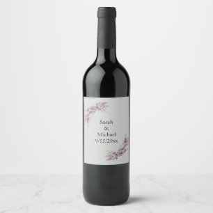 Lilac floral wine label