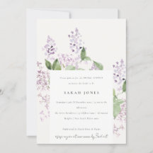 Lilac Floral Wreath Cottage Garden Bridal Shower