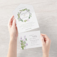 Lilac Floral Wreath Cottage Garden Wedding