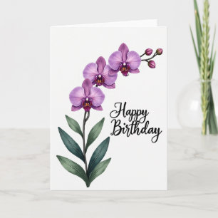 Lilac Flower Birthday Card