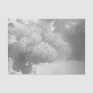 Lilac Flower Black And White Art Country Design Tissue Paper