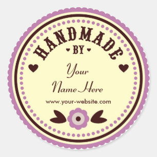 Lilac Flower Handmade By Personalised Stickers