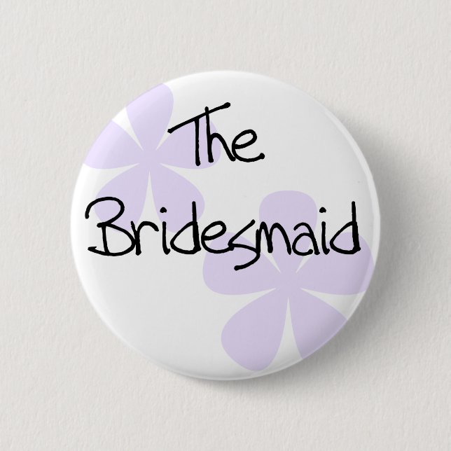 Lilac Flowers Bridesmaid 6 Cm Round Badge (Front)
