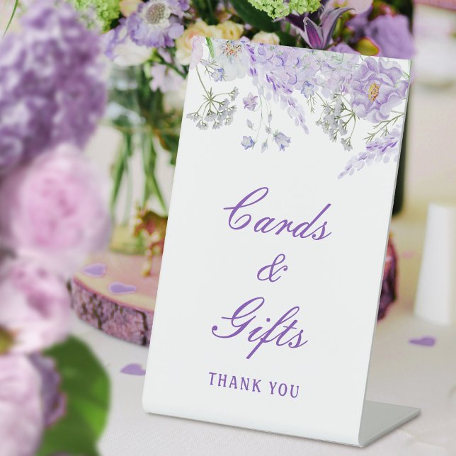 Lilac Flowers Cards & Gifts Pedestal Sign (Creator Uploaded)