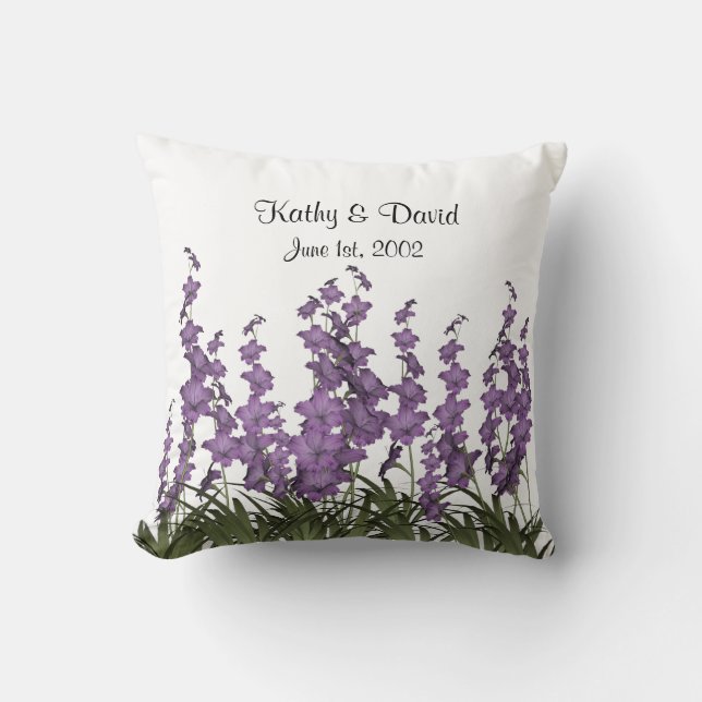 Lilac Flowers Cushion (Front)