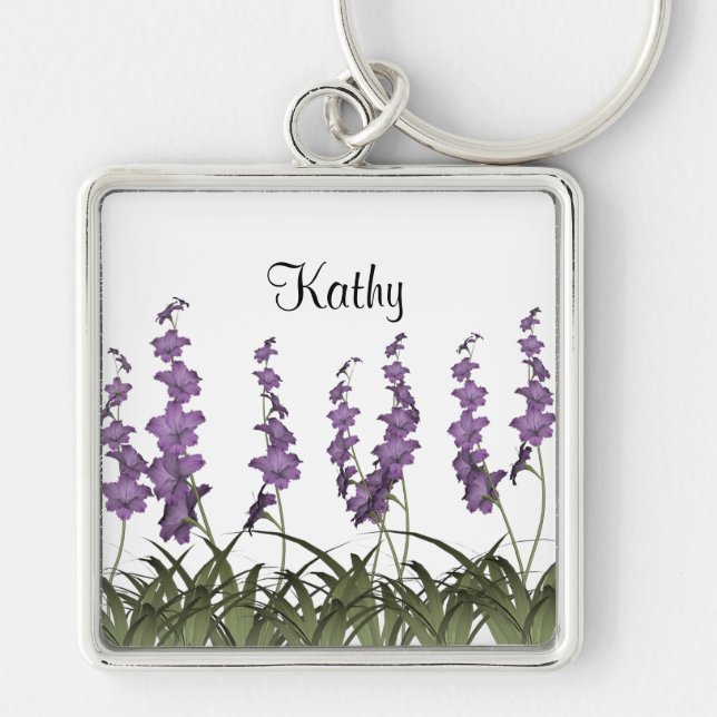 Lilac Flowers Key Ring (Front)