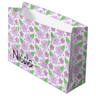 Lilac Flowers Large Gift Bag