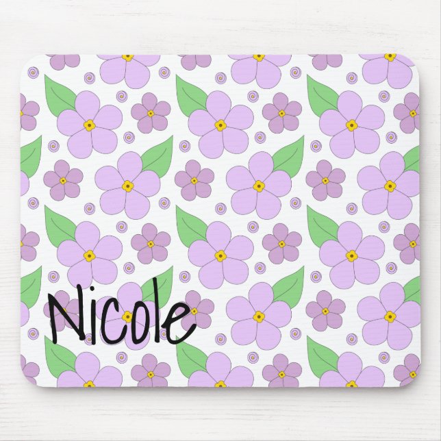 Lilac Flowers Mouse Pad (Front)