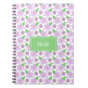 Lilac Flowers Pattern Photo Notebook