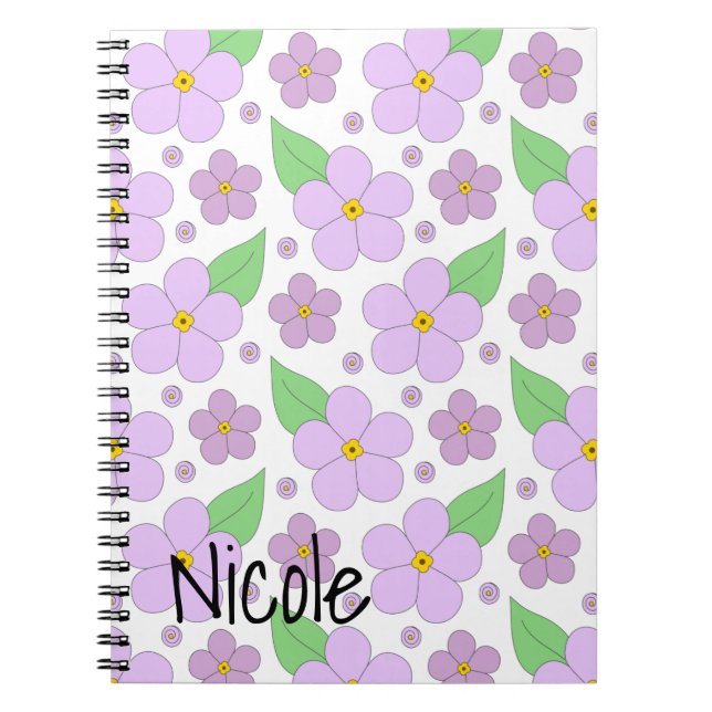Lilac Flowers Photo Notebook (Front)