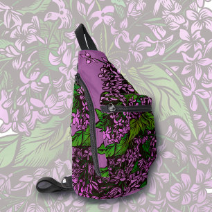 Lilac Flowers Print Cut Sew Bag