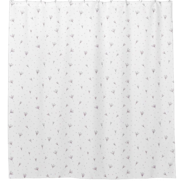 Lilac Flowers Shower Curtain (Front)