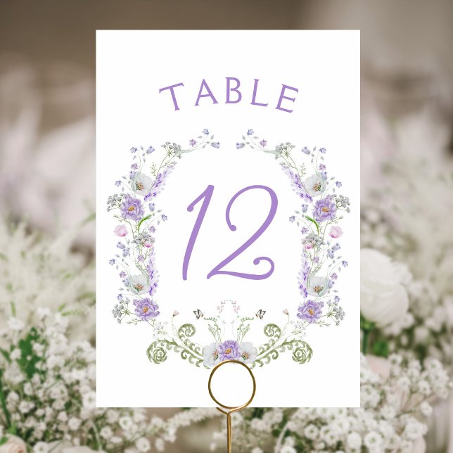 Lilac Flowers Table Number (Creator Uploaded)