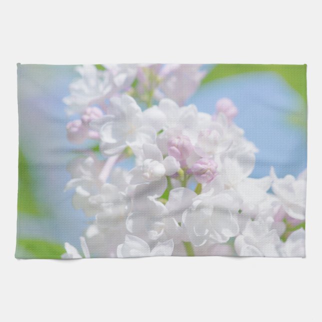 Lilac Flowers Tea Towel (Horizontal)