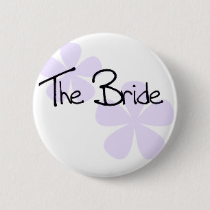 Lilac Flowers The Bride 6 Cm Round Badge