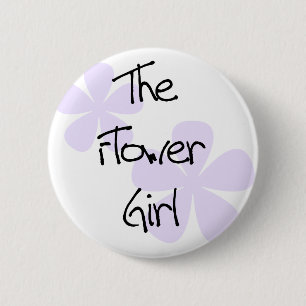 Lilac Flowers The Flower Girl 6 Cm Round Badge