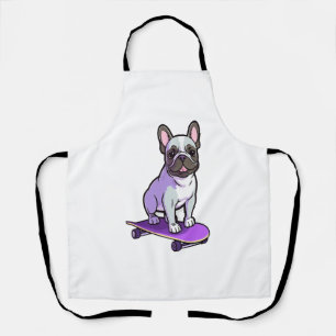 Lilac French Bulldog 3 Apron