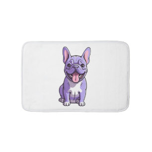 Lilac French Bulldog  Bath Mat