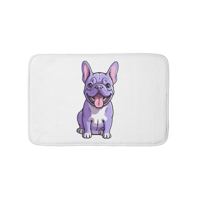 Lilac French Bulldog  Bath Mat (Front)