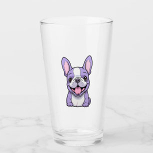 Lilac French Bulldog  Glass