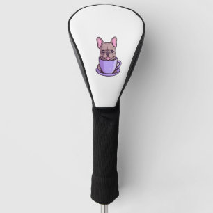 Lilac French Bulldog Golf Head Cover