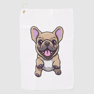 Lilac French Bulldog  Golf Towel