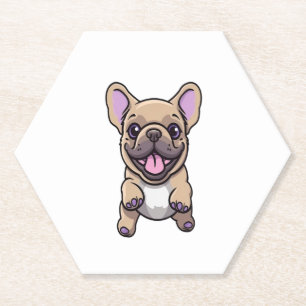 Lilac French Bulldog  Paper Coaster