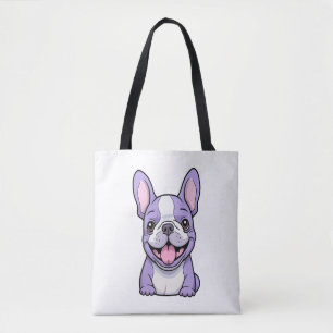 Lilac French Bulldog Tote Bag