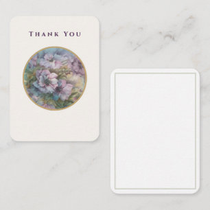 Lilac Garden Blooms — Thank You Card (Luxe Ivory, 