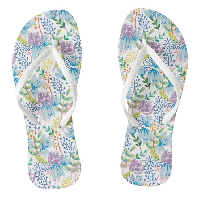 Lilac Garden Jandals (Footbed)