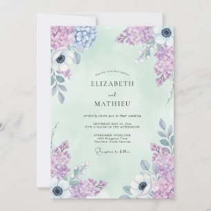 Lilac Gentle Botanical Wedding Invitation