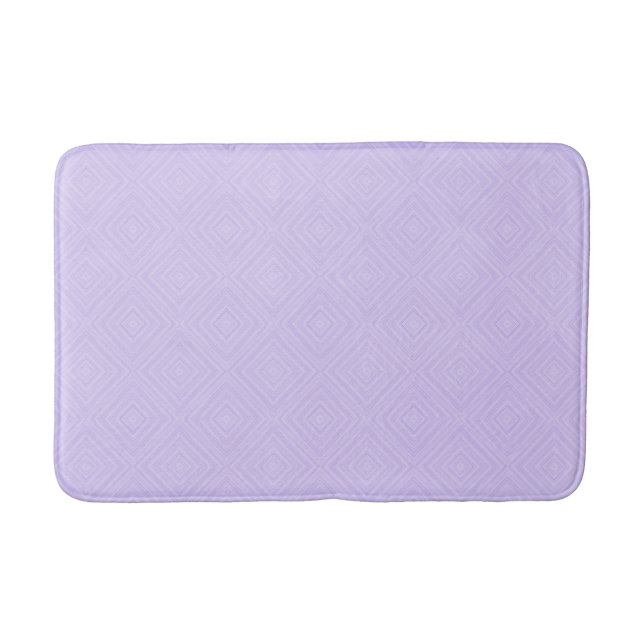 Lilac Geometric Diamond Stylish Bath Mat (Front)