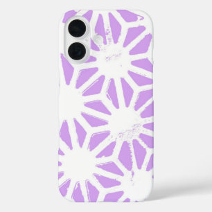 Lilac geometric pattern iPhone 16 case