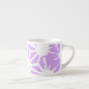 Lilac geometric pattern espresso cup