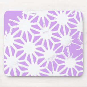 Lilac geometric pattern mouse pad