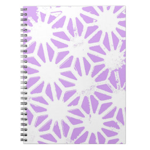 Lilac geometric pattern notebook