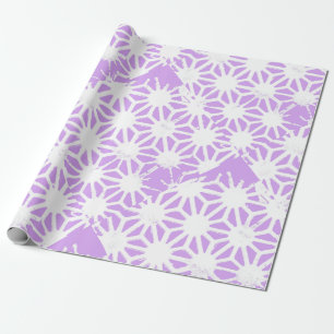 Lilac geometric pattern wrapping paper