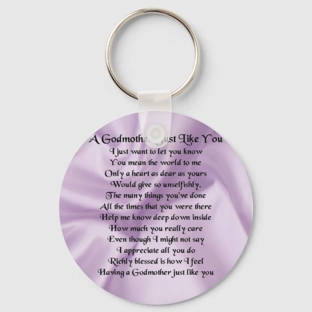 Lilac Godmother Poem Key Ring (Front)