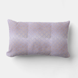 Lilac Gold/Rose Gold  Damask Lumbar Pillow