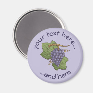 Lilac Grapes Magnet