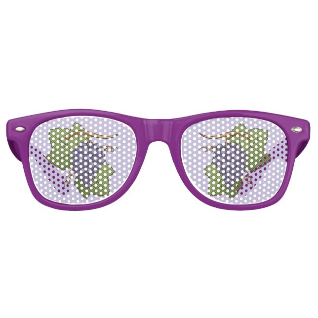 Lilac Grapes Retro Sunglasses (Front)