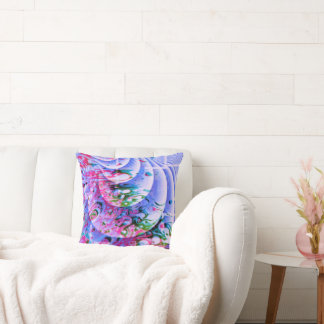 Lilac graphic pillow with unique design