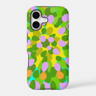 Lilac, green and lemon abstract