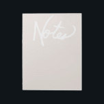 Lilac Grey Notepad (Lined)<br><div class="desc">A simple and elegant notepad with hand written lettering. www.RiveGaucheCraft.com</div>