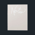 Lilac Grey Notepad (Lined)<br><div class="desc">A simple and elegant notepad with hand written lettering.  www.RiveGaucheCraft.com</div>