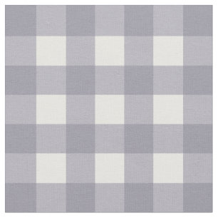 Lilac Grey & White Gingham Check Fabric