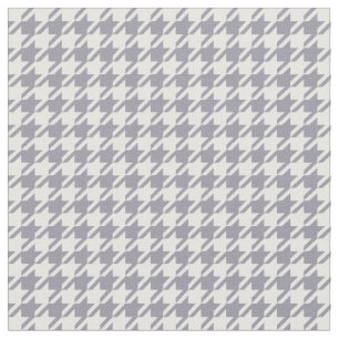 Lilac Grey & White Houndstooth Fabric