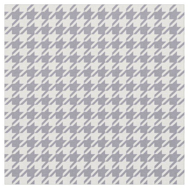 Lilac Grey & White Houndstooth Fabric (Close Up)
